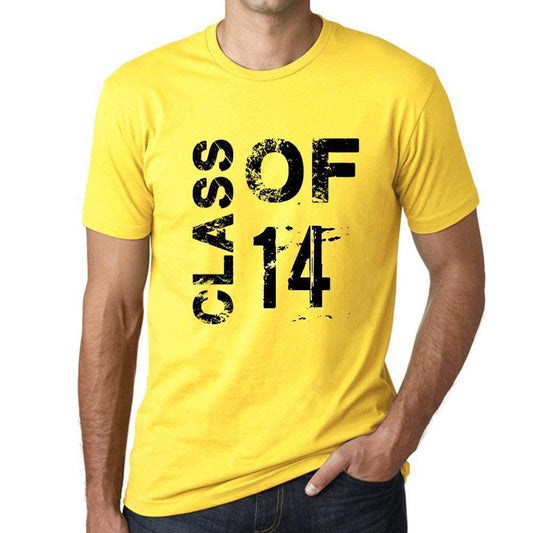 Class Of 14 Grunge Mens T-Shirt Yellow Birthday Gift 00484 - Yellow / Xs - Casual