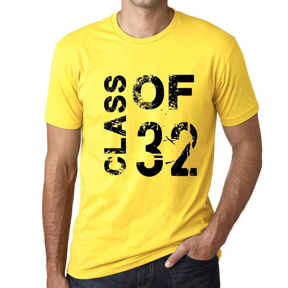 Class Of 32 Grunge Mens T-Shirt Yellow Birthday Gift 00484 - Yellow / Xs - Casual
