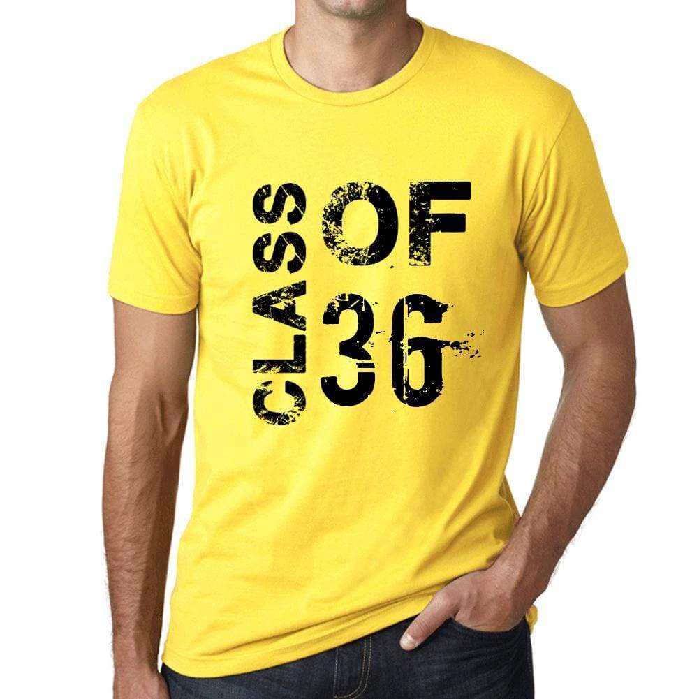 Class Of 36 Grunge Mens T-Shirt Yellow Birthday Gift 00484 - Yellow / Xs - Casual