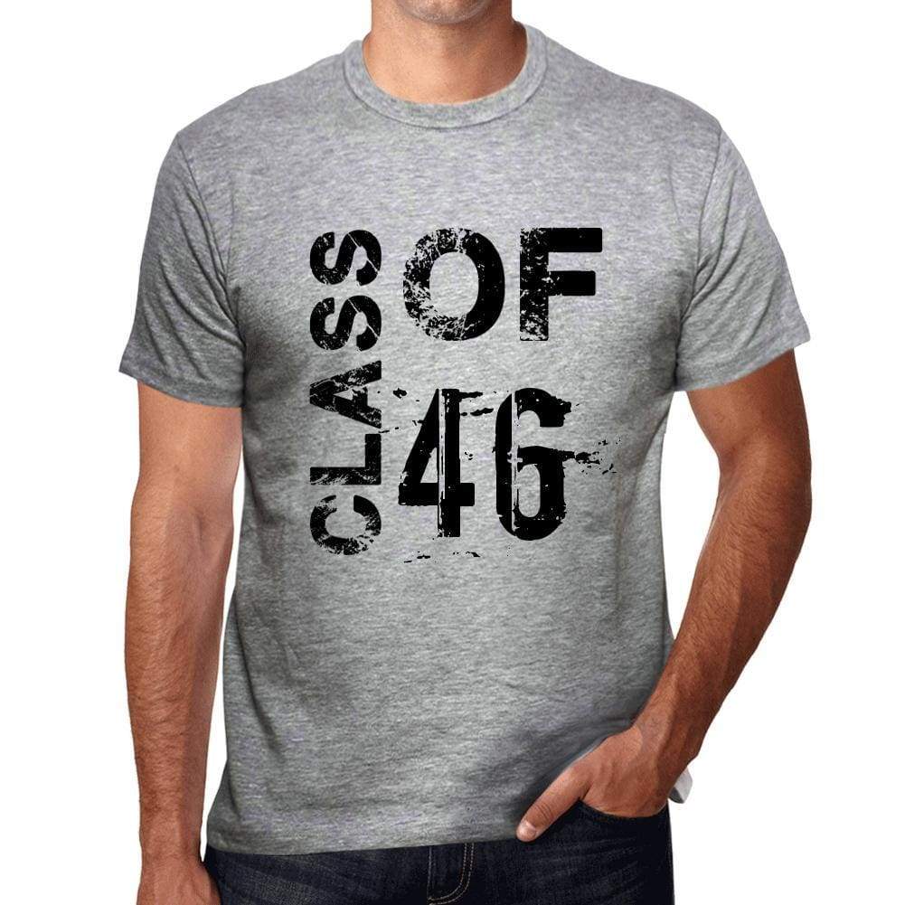 Class Of 46 Grunge Mens T-Shirt Grey Birthday Gift 00482 - Grey / S - Casual