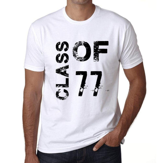 Class Of 77 Mens T-Shirt White Birthday Gift 00437 - White / Xs - Casual