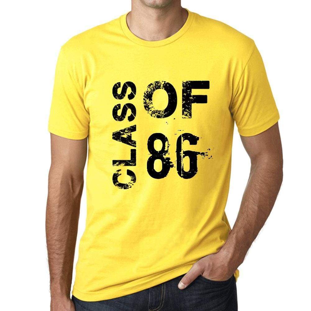 Class Of 86 Grunge Mens T-Shirt Yellow Birthday Gift 00484 - Yellow / Xs - Casual