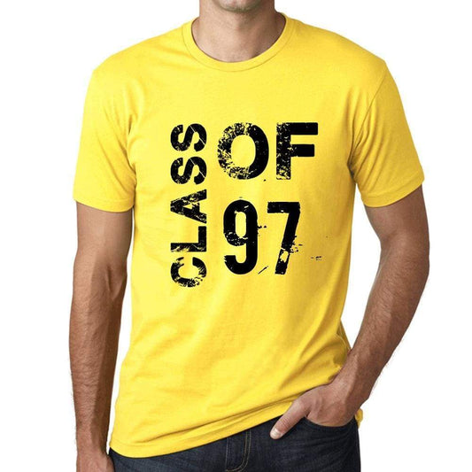Class Of 97 Grunge Mens T-Shirt Yellow Birthday Gift 00484 - Yellow / Xs - Casual