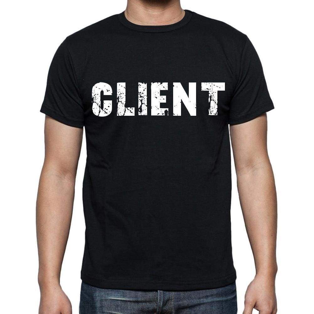 Client Mens Short Sleeve Round Neck T-Shirt Black T-Shirt En