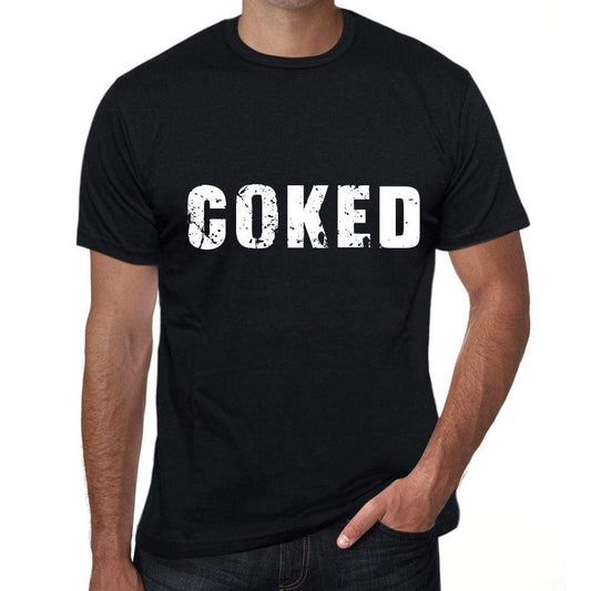Coked Mens Retro T Shirt Black Birthday Gift 00553 - Black / Xs - Casual