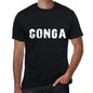 Conga Mens Retro T Shirt Black Birthday Gift 00553 - Black / Xs - Casual