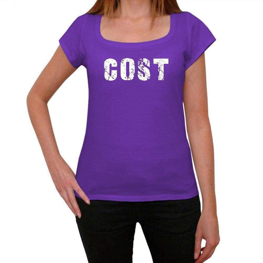 Cost Purple Womens Short Sleeve Round Neck T-Shirt 00041 - Purple / Xs - Casual