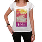 Costa Escape To Paradise Womens Short Sleeve Round Neck T-Shirt 00280 - White / Xs - Casual