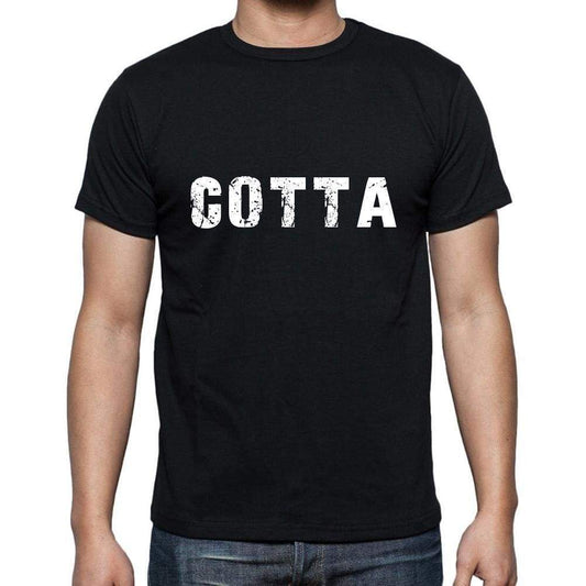 Cotta Mens Short Sleeve Round Neck T-Shirt 5 Letters Black Word 00006 - Casual