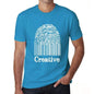 Creative Fingerprint Blue Mens Short Sleeve Round Neck T-Shirt Gift T-Shirt 00311 - Blue / S - Casual