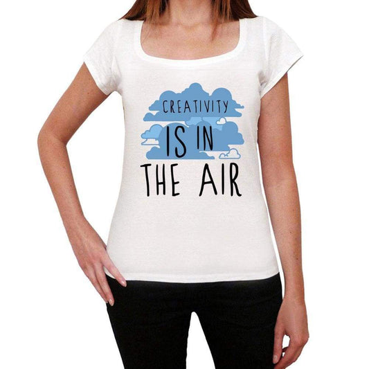 Creativity In The Air White Womens Short Sleeve Round Neck T-Shirt Gift T-Shirt 00302 - White / Xs - Casual