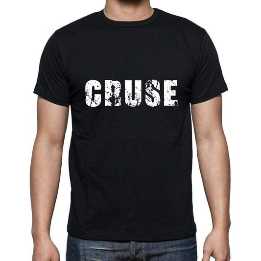 Cruse Mens Short Sleeve Round Neck T-Shirt 5 Letters Black Word 00006 - Casual