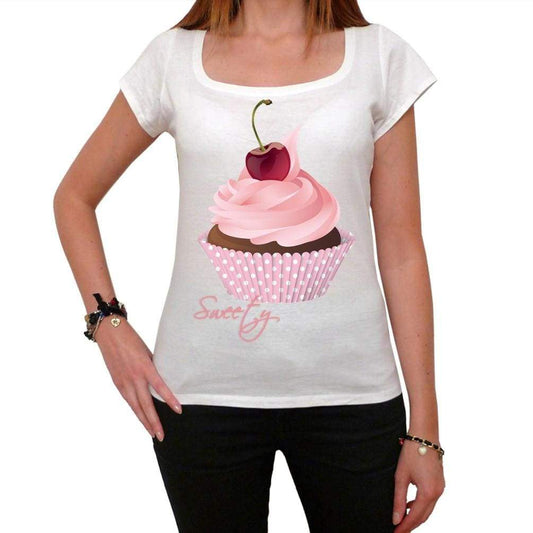Cupcake Pink Cherry Womens T-Shirt Gift T Shirt Womens Tee 00167 - T-Shirt