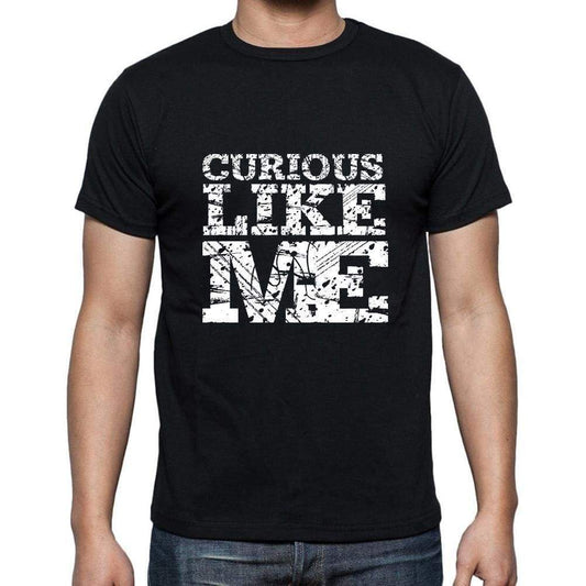 Curious Like Me Black Mens Short Sleeve Round Neck T-Shirt 00055 - Black / S - Casual