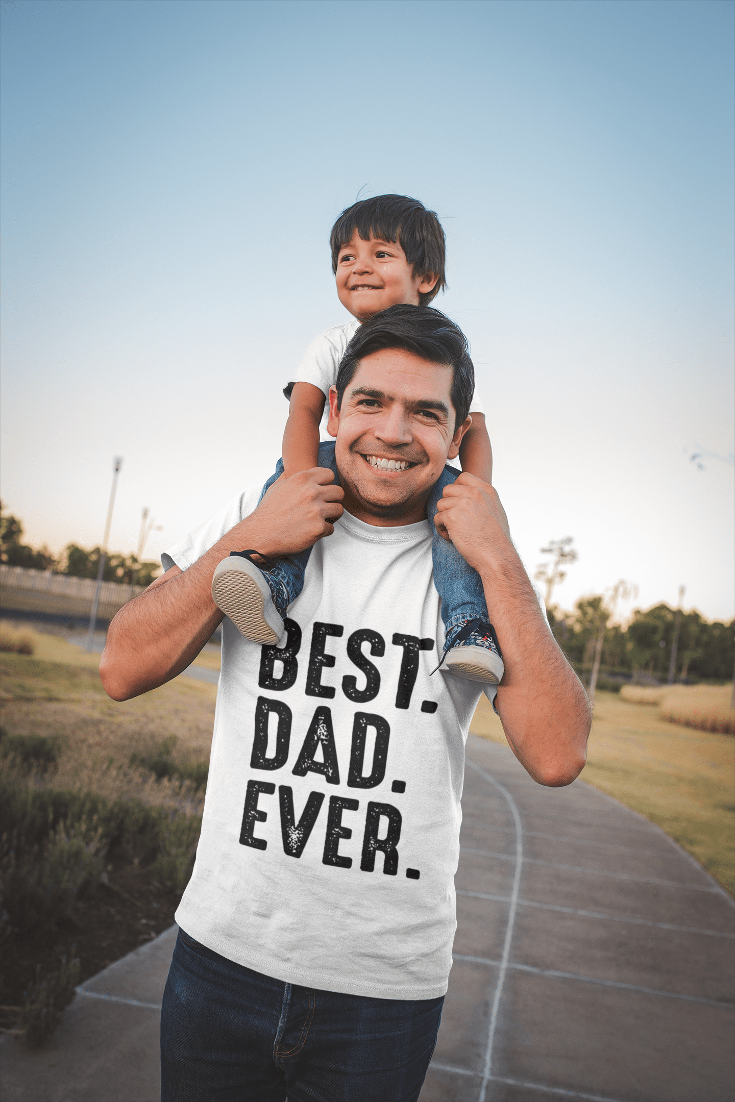 Grafisches Herren-T-Shirt Best Dad Ever 2 Weiß