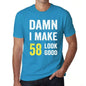 Damn I Make 58 Look Good Mens T-Shirt Blue 58 Birthday Gift 00412 - Blue / Xs - Casual