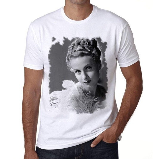 Danielle Darrieux Vintage Mens T-Shirt White Birthday Gift 00515 - White / Xs - Casual