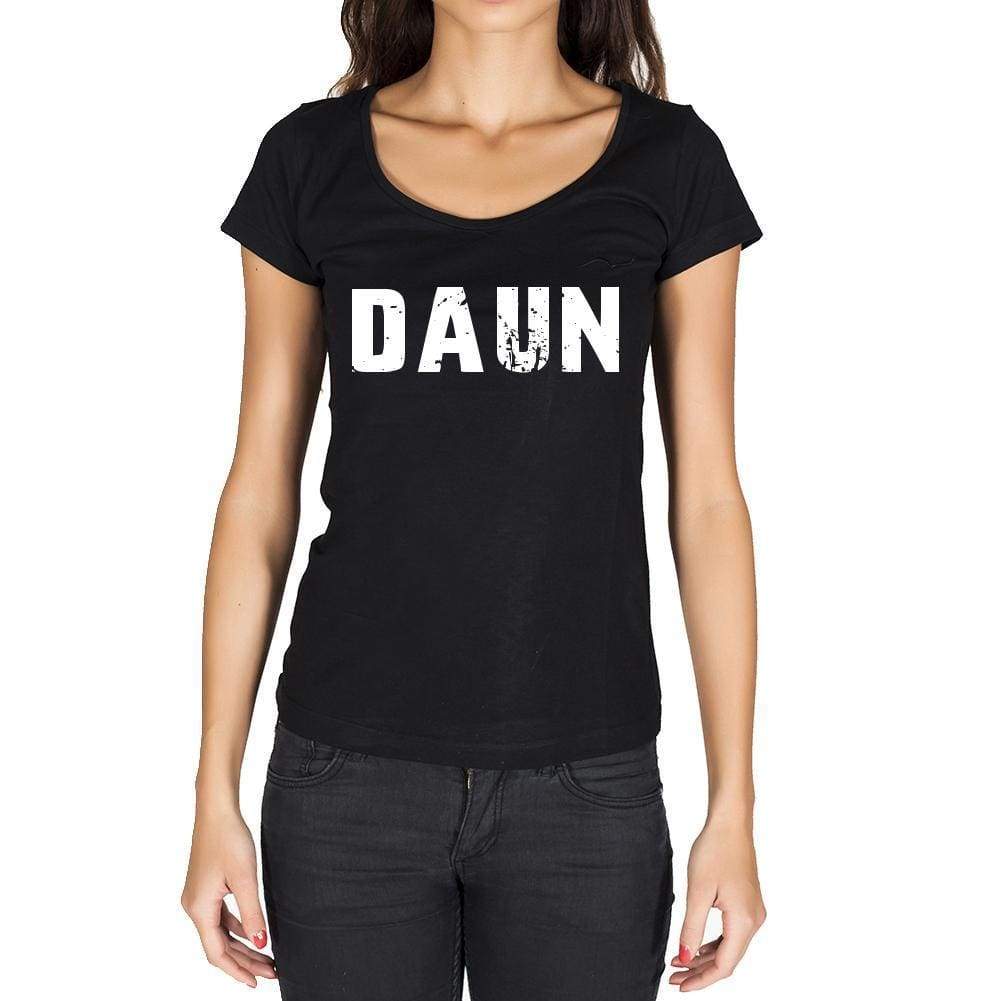 Daun German Cities Black Womens Short Sleeve Round Neck T-Shirt 00002 - Casual