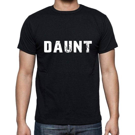 Daunt Mens Short Sleeve Round Neck T-Shirt 5 Letters Black Word 00006 - Casual