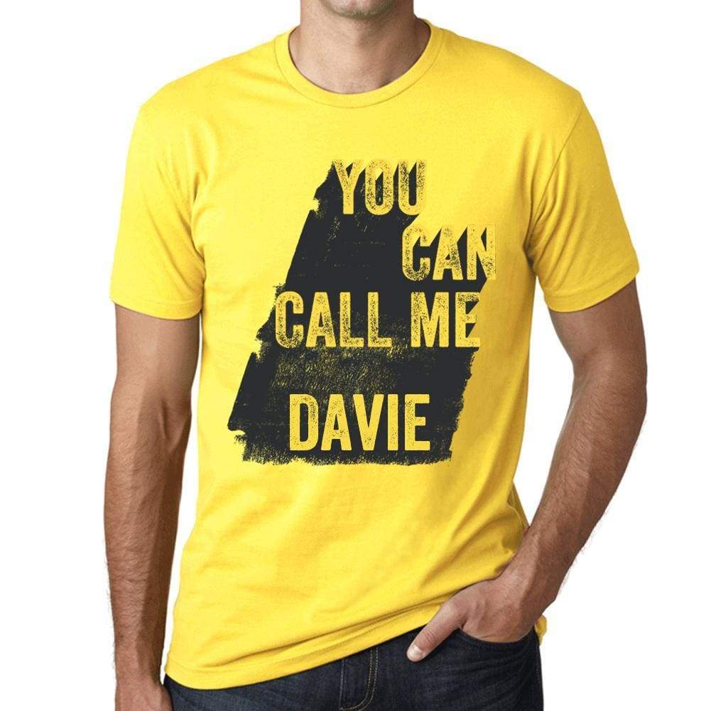 Davie You Can Call Me Davie Mens T Shirt Yellow Birthday Gift 00537 - Yellow / Xs - Casual