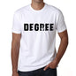 Degree Mens T Shirt White Birthday Gift 00552 - White / Xs - Casual