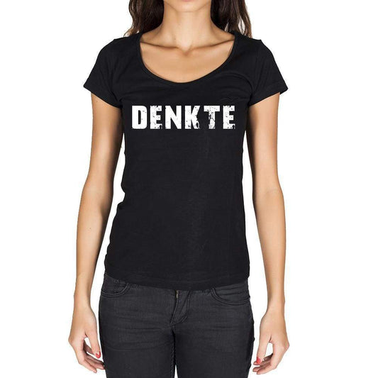 Denkte German Cities Black Womens Short Sleeve Round Neck T-Shirt 00002 - Casual