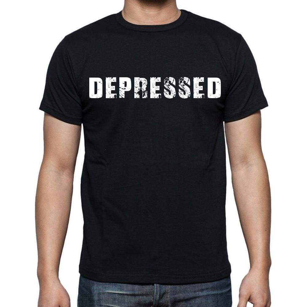 Depressed Mens Short Sleeve Round Neck T-Shirt - Casual