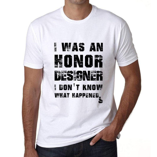 Designer What Happened White Mens Short Sleeve Round Neck T-Shirt 00316 - White / S - Casual