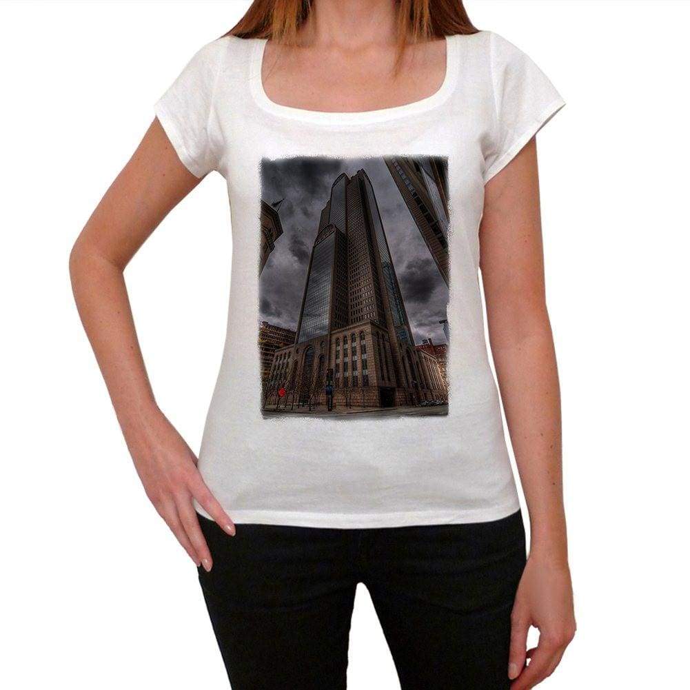 Downtown Dallas Womens Short Sleeve Round Neck T-Shirt 00111