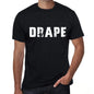 Drape Mens Retro T Shirt Black Birthday Gift 00553 - Black / Xs - Casual