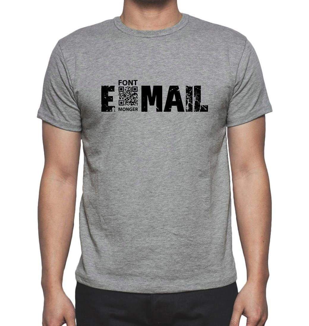 E-Mail Grey Mens Short Sleeve Round Neck T-Shirt 00018 - Grey / S - Casual