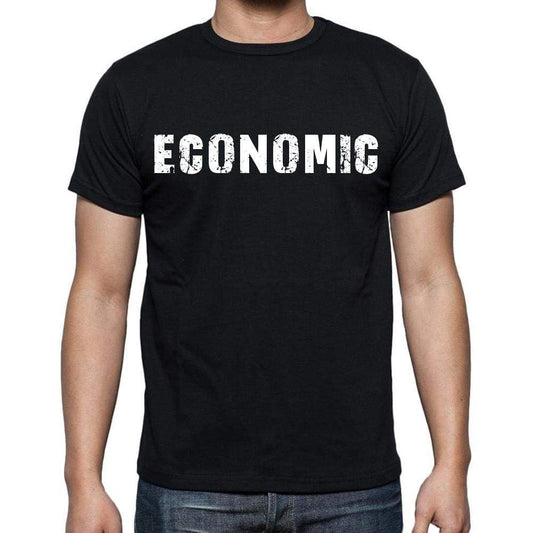 Economic Mens Short Sleeve Round Neck T-Shirt Black T-Shirt En