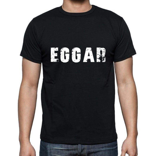Eggar Mens Short Sleeve Round Neck T-Shirt 5 Letters Black Word 00006 - Casual