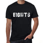 Eights Mens Vintage T Shirt Black Birthday Gift 00554 - Black / Xs - Casual