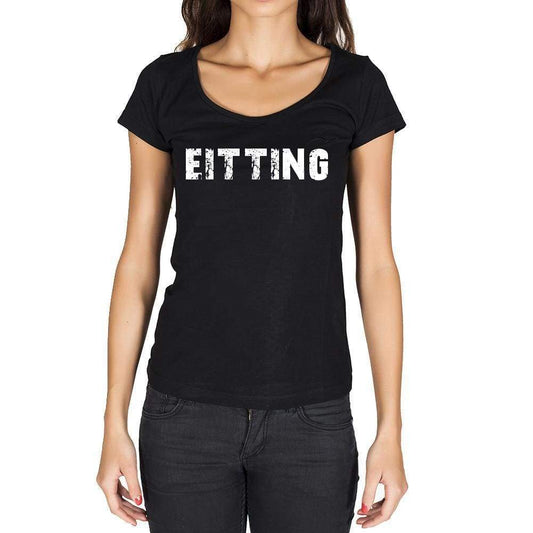 Eitting German Cities Black Womens Short Sleeve Round Neck T-Shirt 00002 - Casual