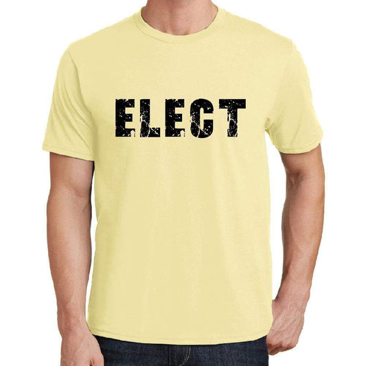 Elect Mens Short Sleeve Round Neck T-Shirt 00043 - Yellow / S - Casual