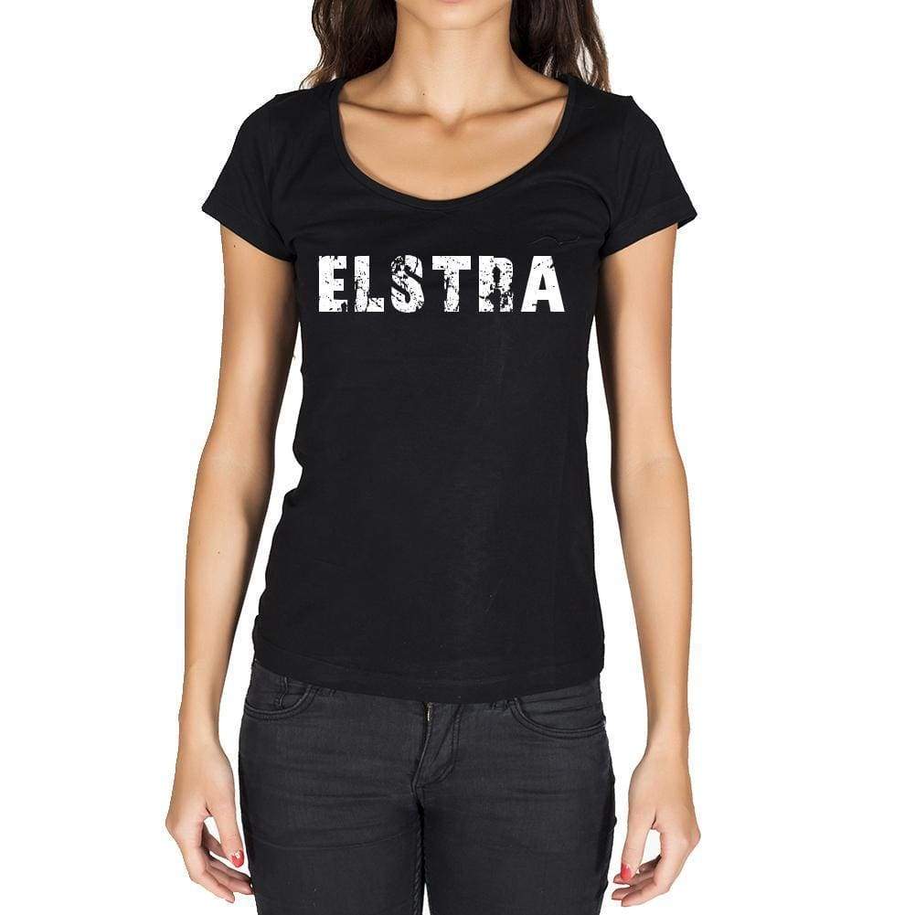 Elstra German Cities Black Womens Short Sleeve Round Neck T-Shirt 00002 - Casual