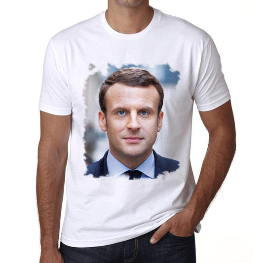 Emmanuel Macron Mens T Shirt White Birthday Gift 00515 - White / Xs - Casual