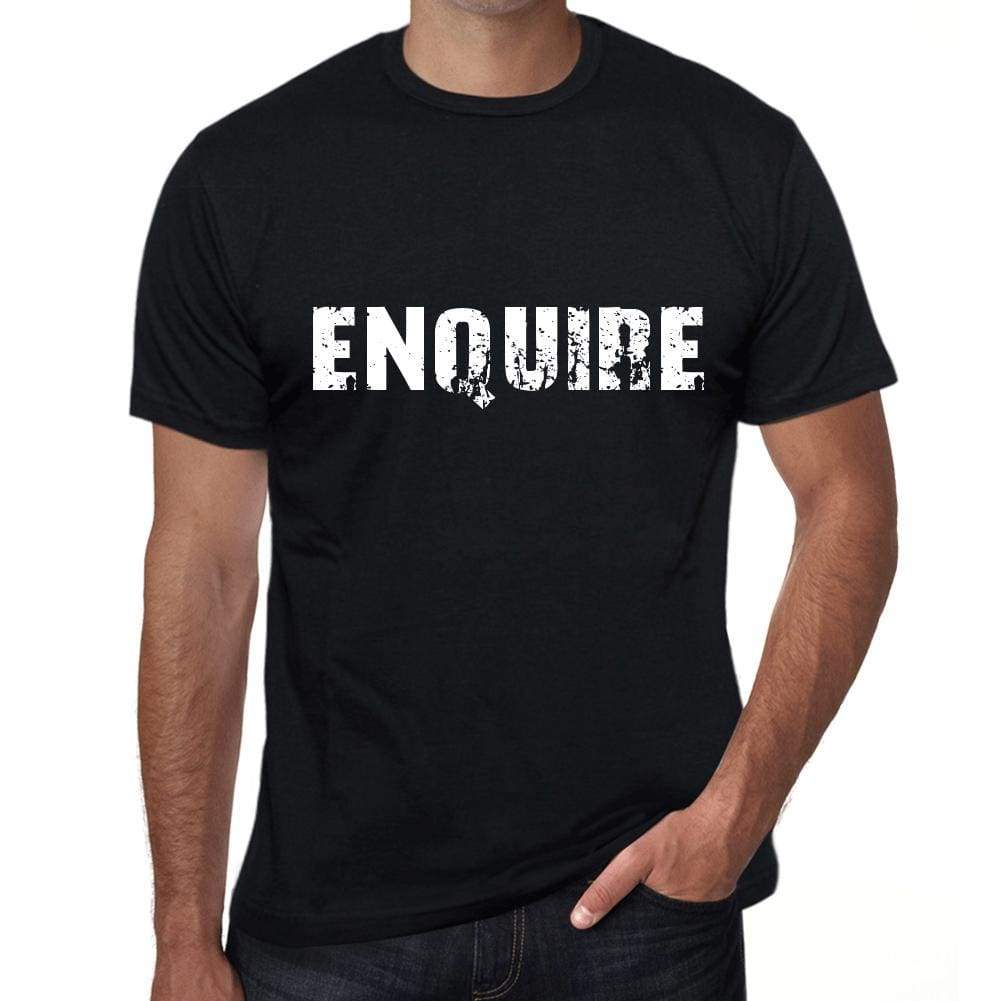 enquire Mens Vintage T shirt Black Birthday Gift 00555 - Ultrabasic
