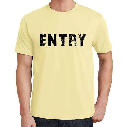 Entry Mens Short Sleeve Round Neck T-Shirt 00043 - Yellow / S - Casual