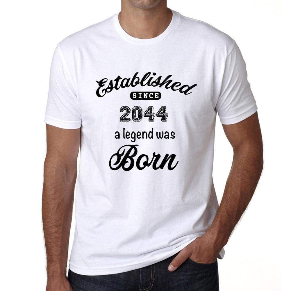 Established Since 2044 Mens Short Sleeve Round Neck T-Shirt 00095 - White / S - Casual