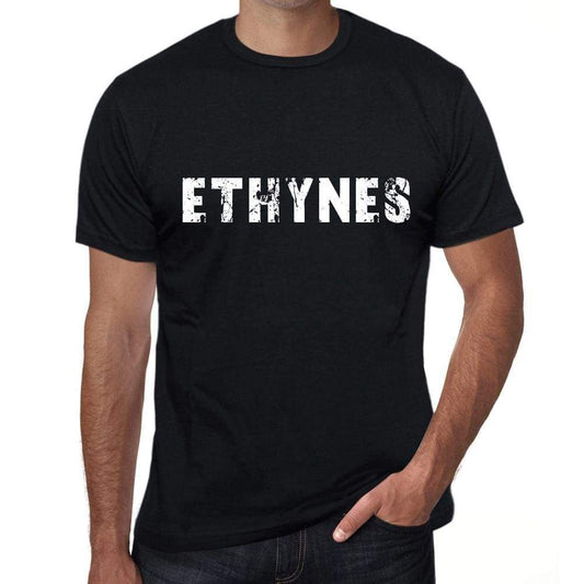 ethynes Mens Vintage T shirt Black Birthday Gift 00555 - Ultrabasic