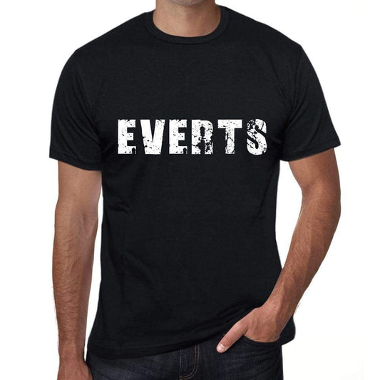 Everts Mens Vintage T Shirt Black Birthday Gift 00554 - Black / Xs - Casual