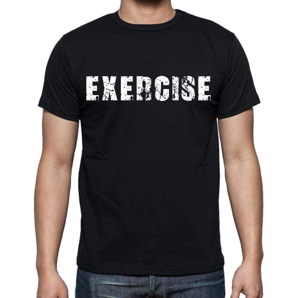 Exercise Mens Short Sleeve Round Neck T-Shirt Black T-Shirt En