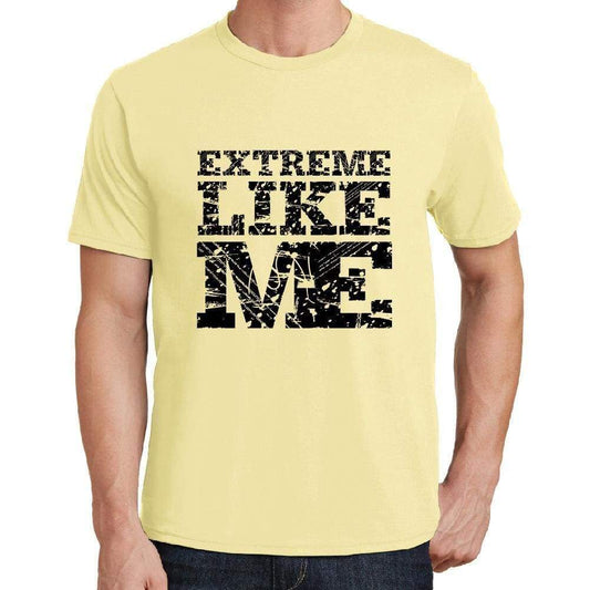 Extreme Like Me Yellow Mens Short Sleeve Round Neck T-Shirt 00294 - Yellow / S - Casual