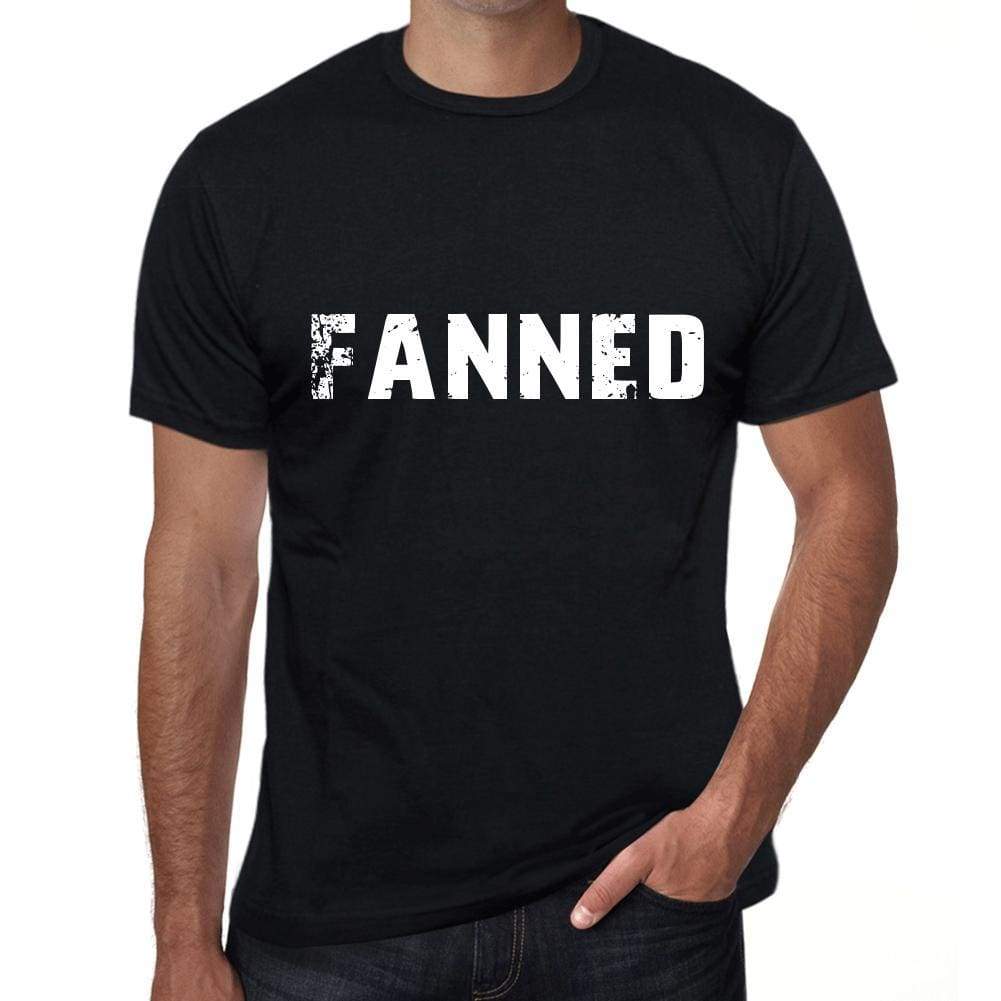 Fanned Mens Vintage T Shirt Black Birthday Gift 00554 - Black / Xs - Casual