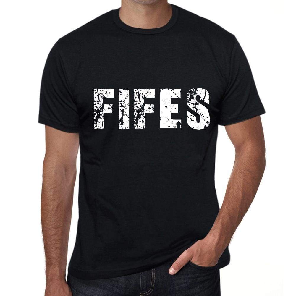 Fifes Mens Retro T Shirt Black Birthday Gift 00553 - Black / Xs - Casual