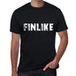 finlike Mens Vintage T shirt Black Birthday Gift 00555 - ULTRABASIC