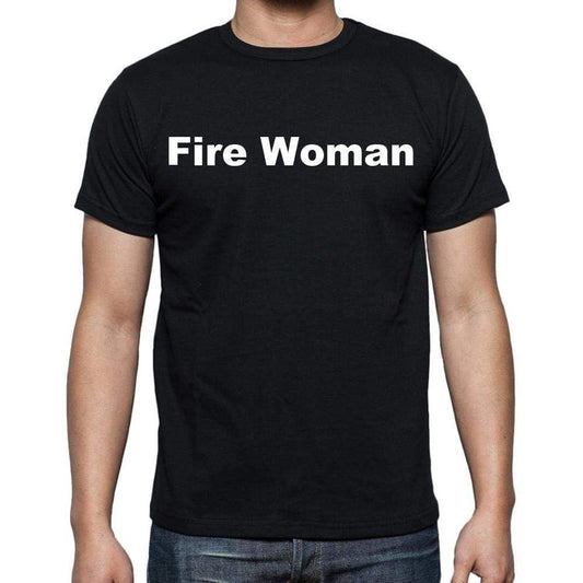 Fire Woman Mens Short Sleeve Round Neck T-Shirt - Casual