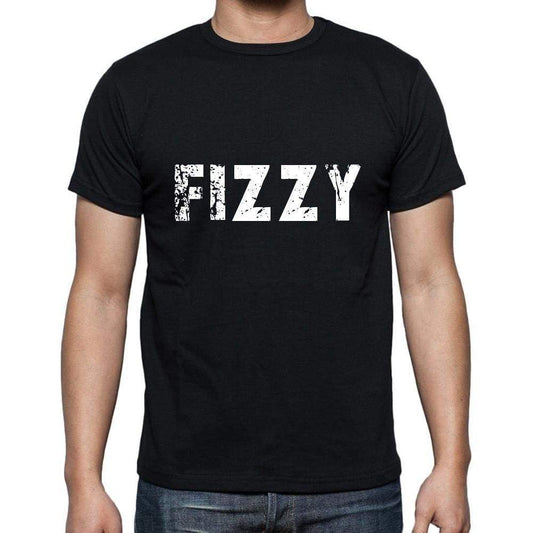 Fizzy Mens Short Sleeve Round Neck T-Shirt 5 Letters Black Word 00006 - Casual